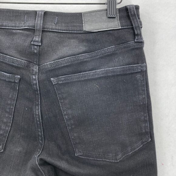 Madewell Kick Out Jeans Women's 27 Black Stretch Denim‎ Mid Rise Bootcut Boho - Picture 13 of 14